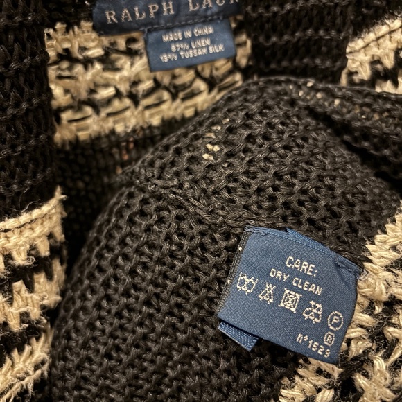 Ralph Lauren Wrap Cardigan Coat with Pockets Linen and Silk Vintage Rope Belt - Picture 5 of 11